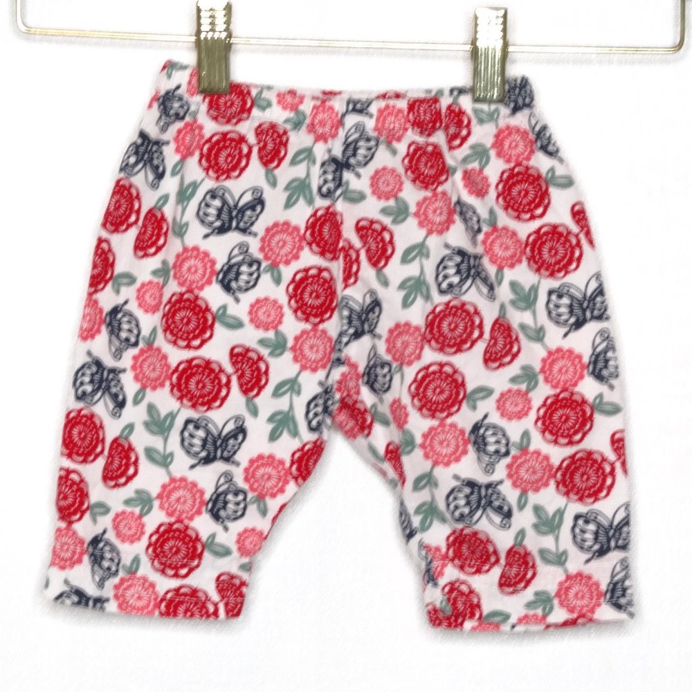 Tea 3-6mo Baby Girl Butterfly Hibiscus Pants